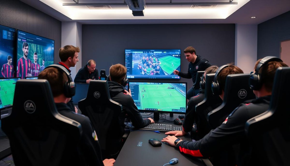 Тренировка команды по киберфутболу EA FIFA Тренировка команды по киберфутболу EA FIFA